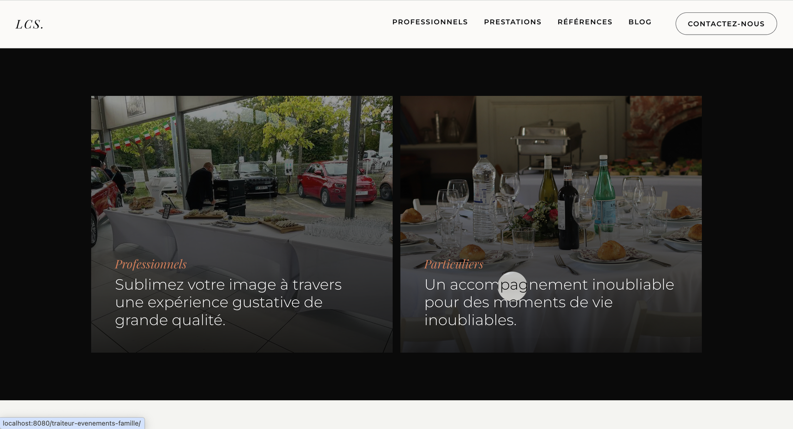 Site Les Cinq Saveurs - Configurateur de devis