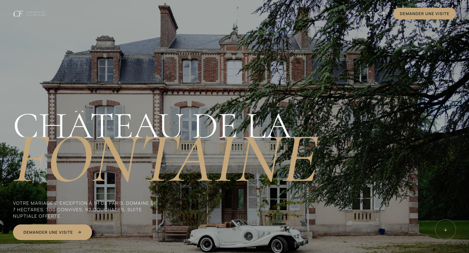 Site Château de la Fontaine - Page d'accueil