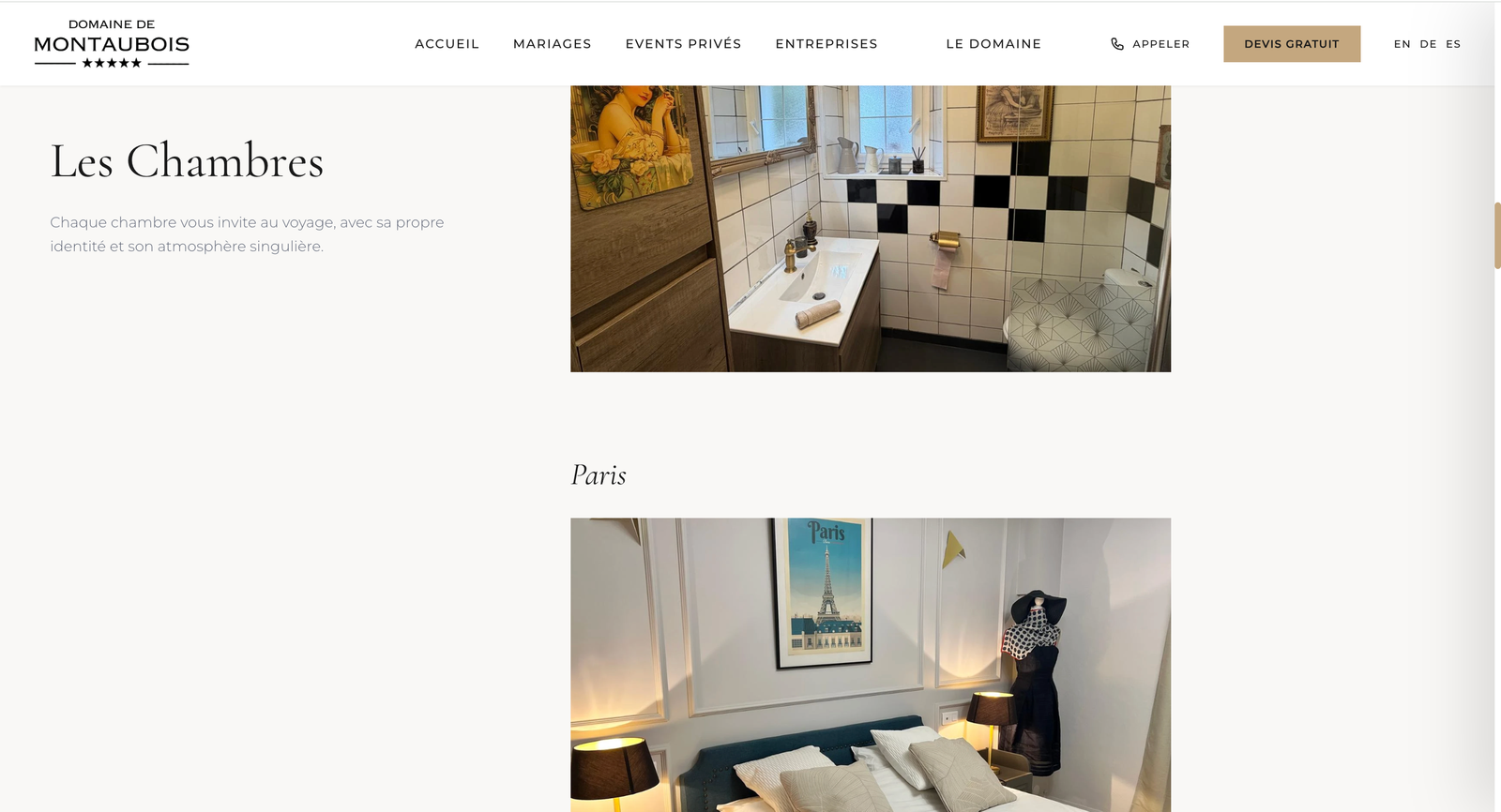 Site Montaubois - Les chambres du domaine